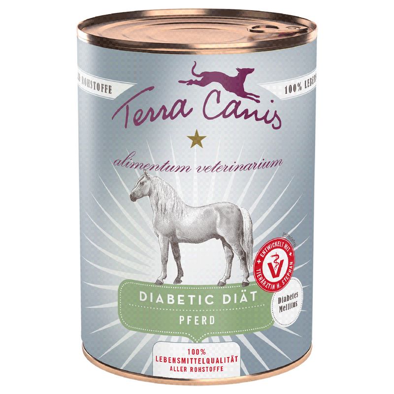 Zooplus Multipack risparmio Terra Canis Alimentum Veterinarium Diabetic Diet 12 x 400 g Nuovo