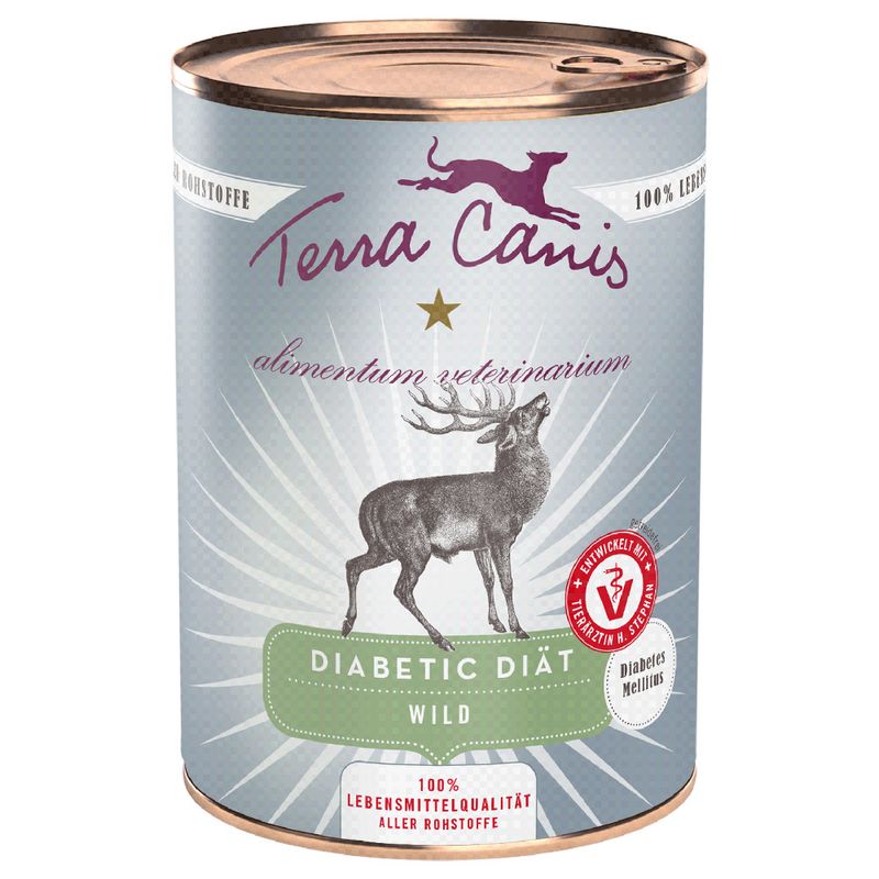 Zooplus Multipack risparmio Terra Canis Alimentum Veterinarium Diabetic Diet 12 x 400 g Nuovo