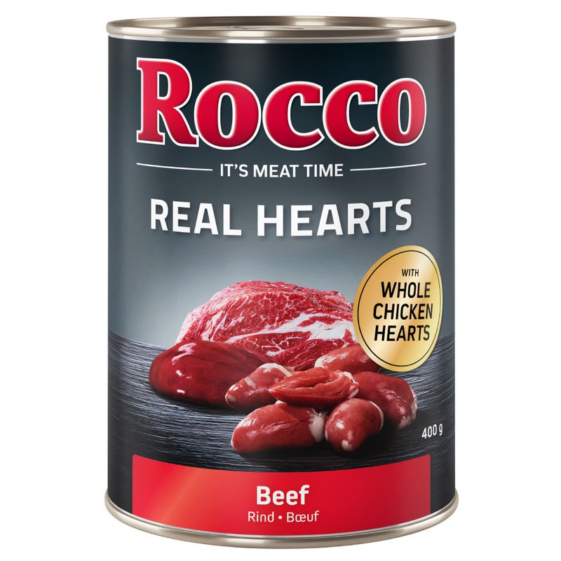 Zooplus 5 + 1 gratis 6 x 400 g Rocco Trio di Carne/Real Hearts Umido Grande vendita