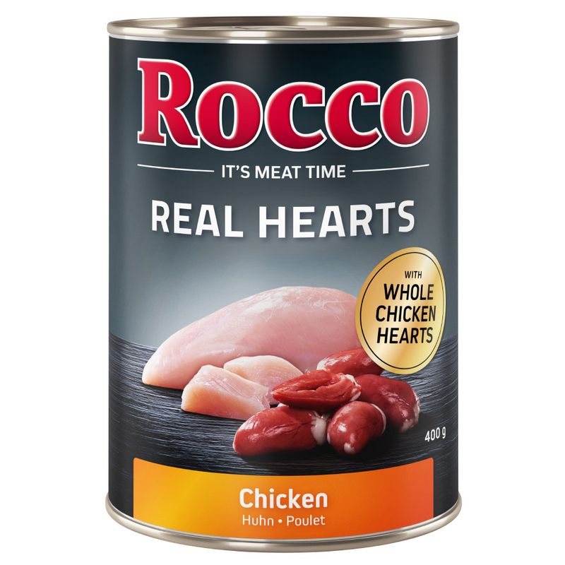 Zooplus 5 + 1 gratis 6 x 400 g Rocco Trio di Carne/Real Hearts Umido Grande vendita