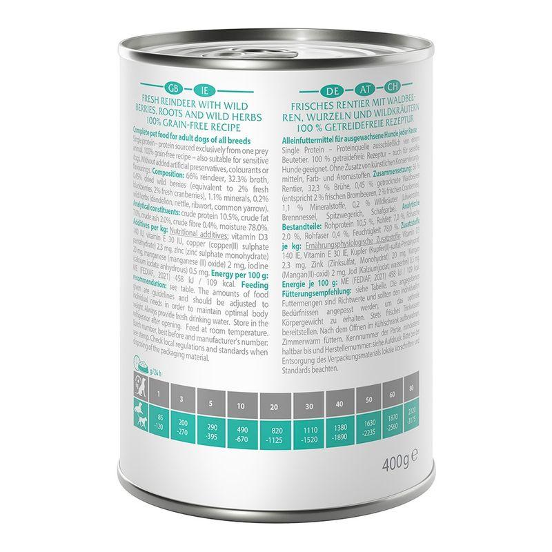 Zooplus Wolf of Wilderness Adult 6 x 400 g umido Single Protein per cane Super Saving Price