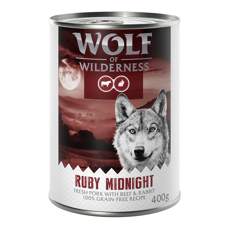 Zooplus Wolf of Wilderness Adult "Red Meat" 6 x 400 g umido per cane Ultimi due giorni