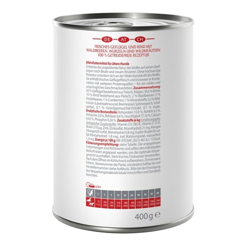 Zooplus Wolf of Wilderness Senior "Expedition" 6 x 400 g umido per cane Promozione temporanea