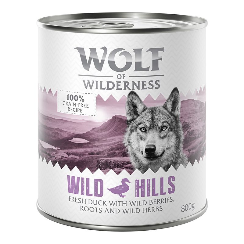Zooplus Wolf of Wilderness Adult 12 x 800 g umido Single Protein per cane Fino al 50% di sconto
