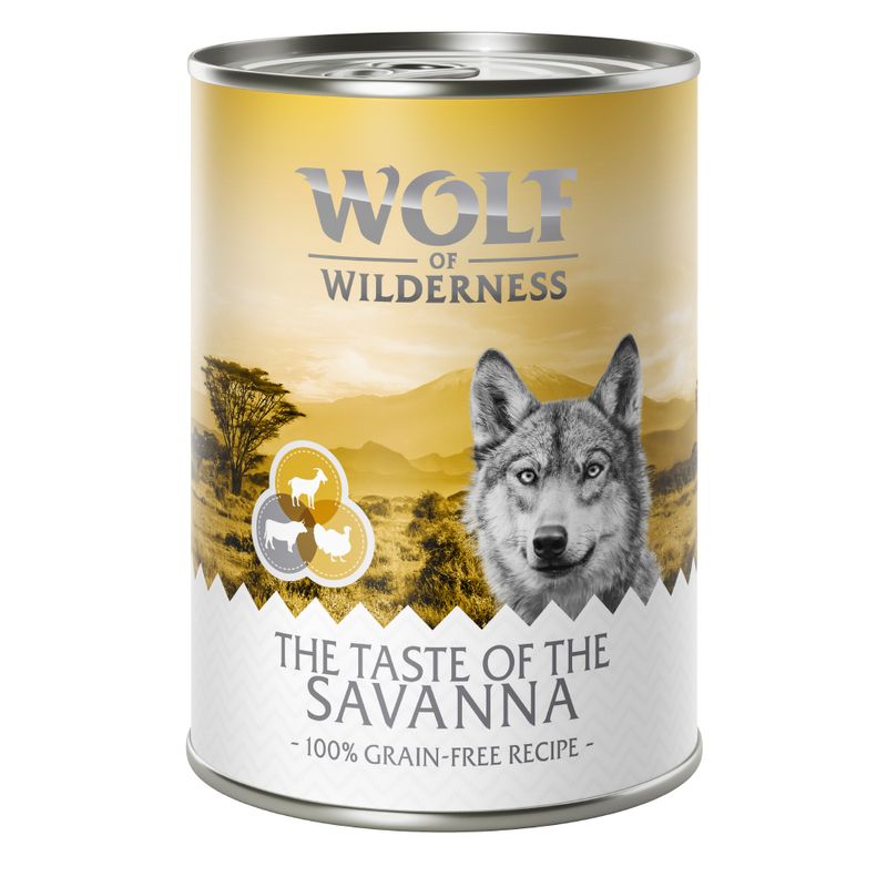 Zooplus Wolf of Wilderness "The Taste Of" 6 x 400 g umido per cane