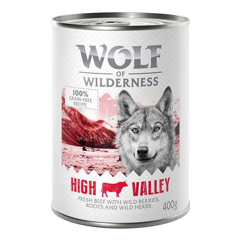 Zooplus Wolf of Wilderness Adult 24 x 400 g umido Single Protein per cane Fino al 65% di sconto