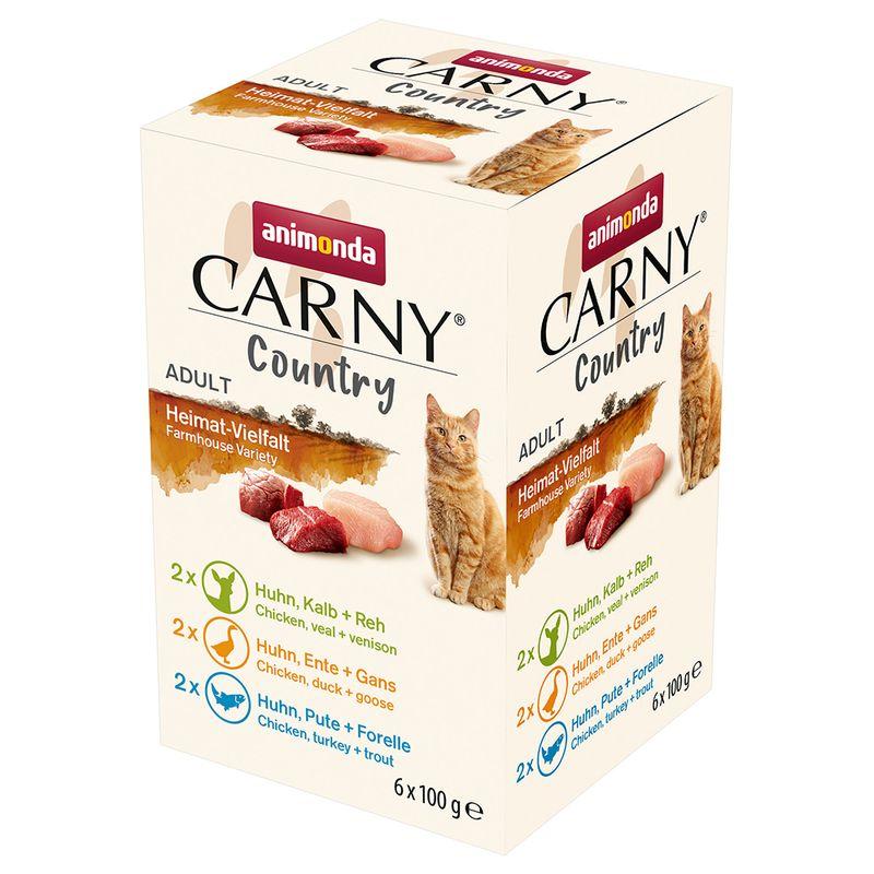 Zooplus animonda Carny Country Adult 6 x 100 g Pacco misto umido per gatti Black Friday Prezzi