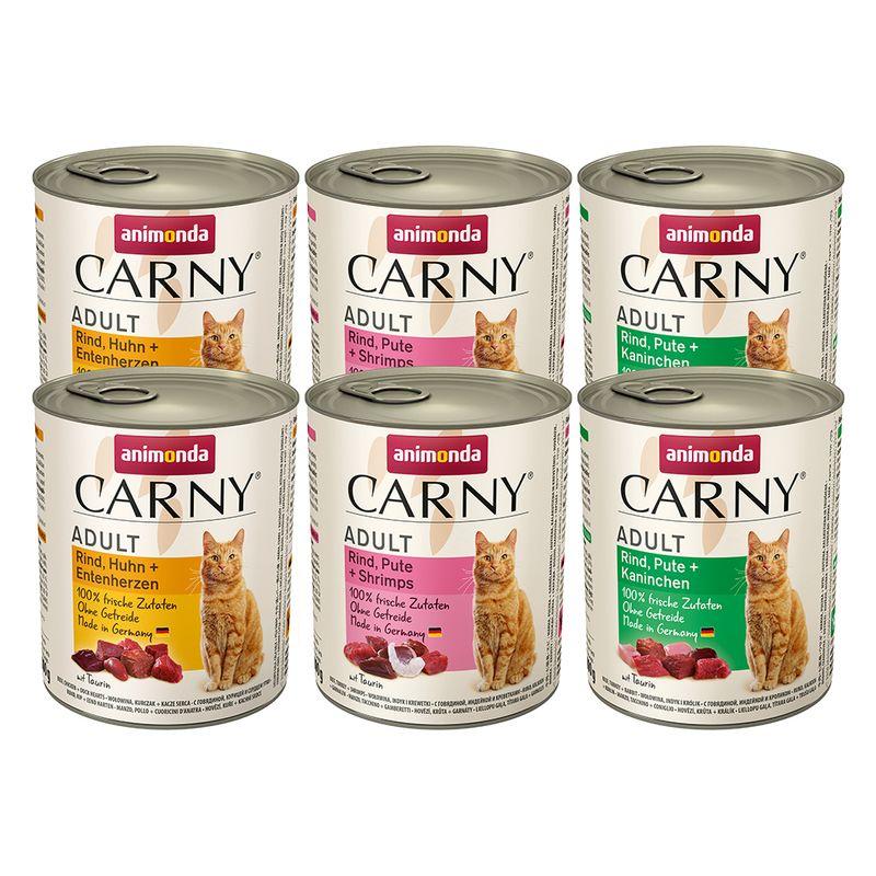 Zooplus Set prova animonda Carny Adult 6 x 800 g 50% di sconto per tempo limitato