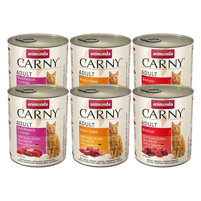 Zooplus Set prova animonda Carny Adult 6 x 800 g 50% di sconto per tempo limitato