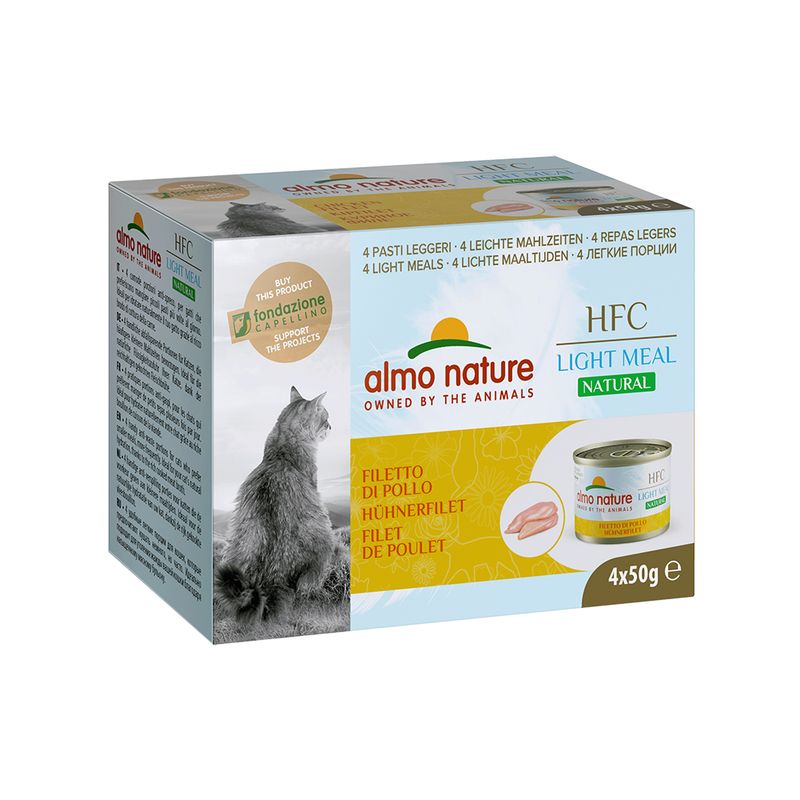Zooplus Almo Nature HFC Natural Light 4 x 50 g Alimento umido per gatti Consegna Veloce