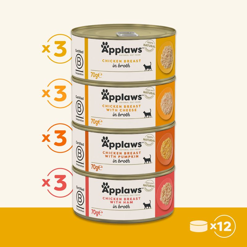 Zooplus Applaws Multipack 12 x 70 g Alimento umido per gatti Saldi Di Fabbrica