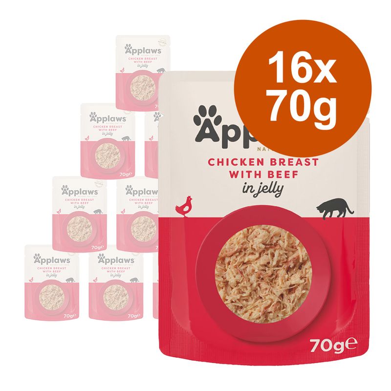 Zooplus Applaws Buste in Jelly 16 x 70 g Alimento umido per gatti Flash Sale