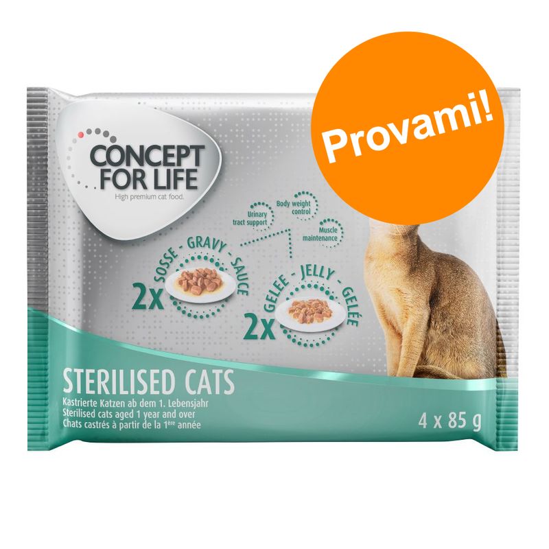 Zooplus Set prova misto Concept for Life 4 x 85 g Offerta per la Festa della Mamma