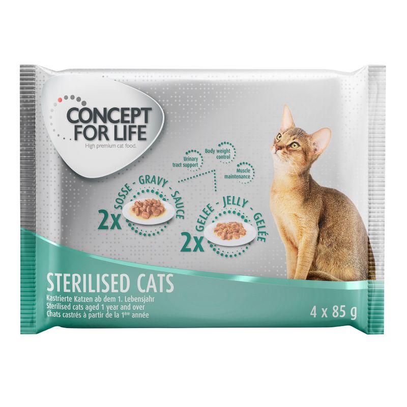Zooplus Set prova misto Concept for Life 4 x 85 g Offerta per la Festa della Mamma