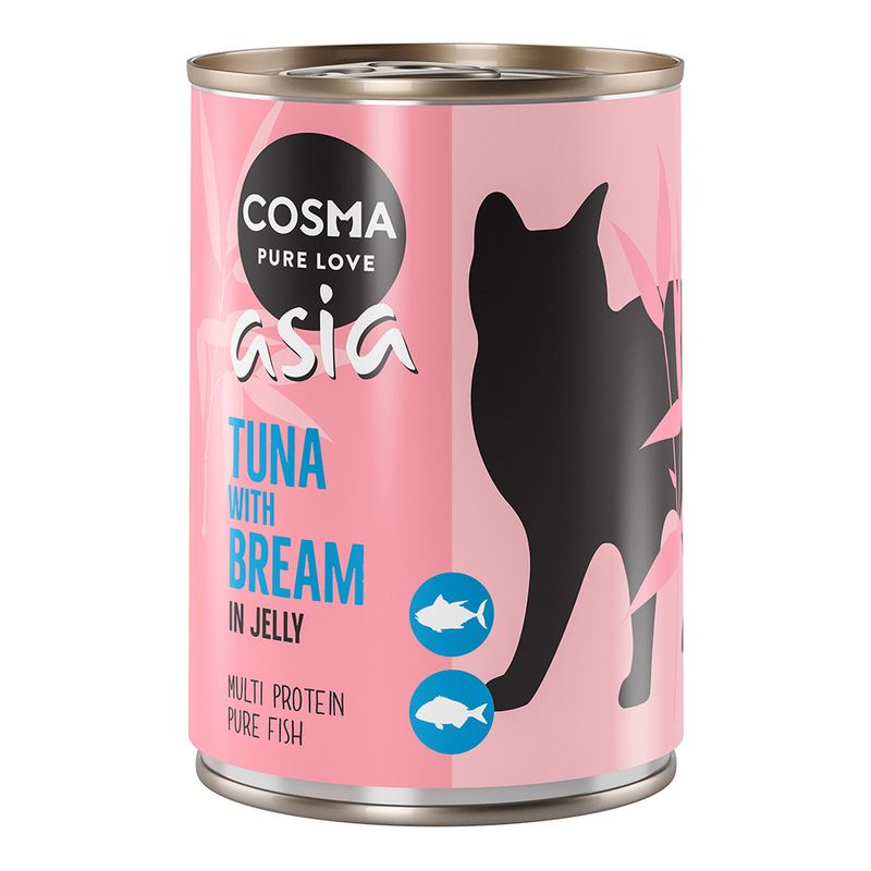 Zooplus Cosma Asia in gelatina 12 x 400 g Alimento umido per gatti Fino al 50% di sconto