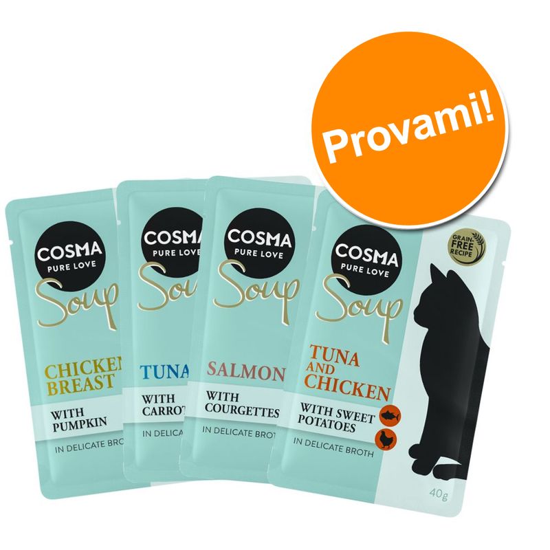 Zooplus Cosma Soup pacco misto umido per gatto Offerta speciale della fabbrica