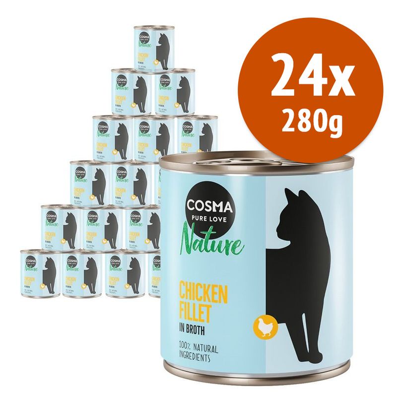 Zooplus Cosma Nature 24 x 280 g Alimento umido per gatti Officina