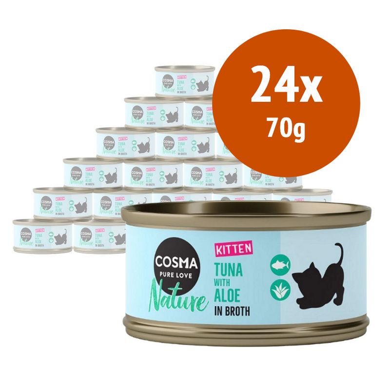 Zooplus Cosma Nature Kitten 24 x 70 g Duty-free