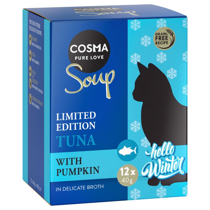 Zooplus Cosma Soup Winter-Edition Tonno con Zucca umido gatto 50% di sconto per tempo limitato