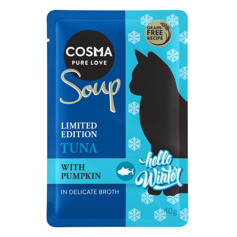 Zooplus Cosma Soup Winter-Edition Tonno con Zucca umido gatto 50% di sconto per tempo limitato