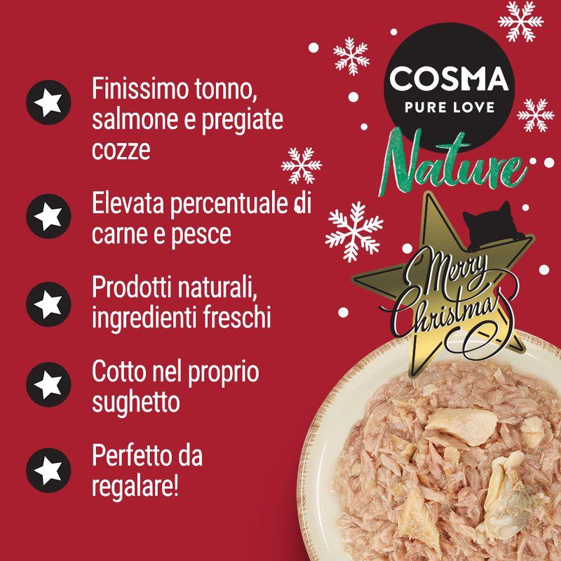 Zooplus Cosma Nature Christmas-Edition Tonno con Salmone & Vongole baby umido gatto Sconti questo mese