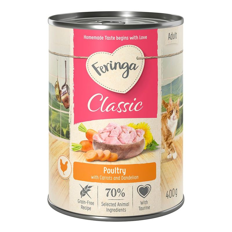 Zooplus Feringa Classic Meat Menù 6 x 400 g umido per gatti Nuovo