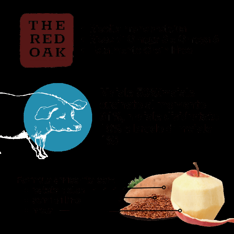 The Red Oak Maiale e Mele Grain Free per Cani Latest fashion