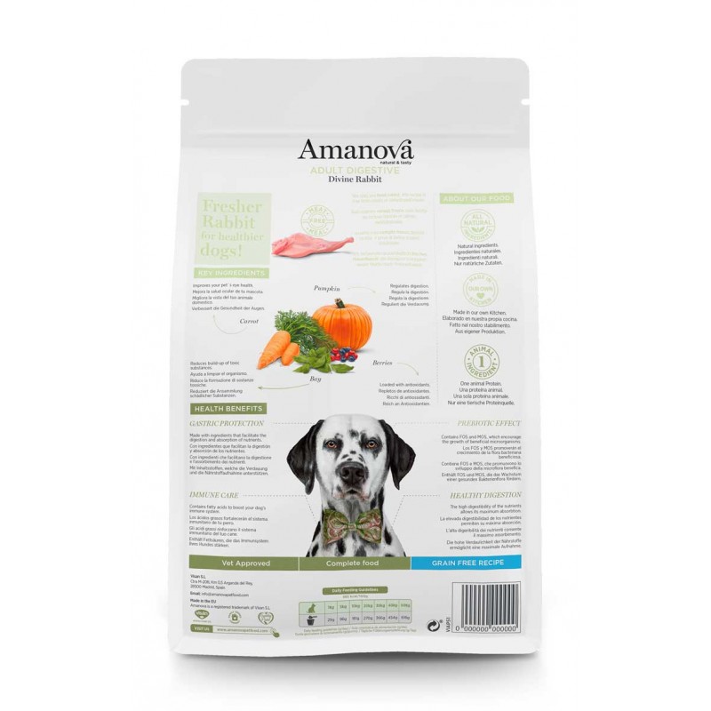 Amanova Adult Digestive al Coniglio per Cani Fino al 60% di sconto