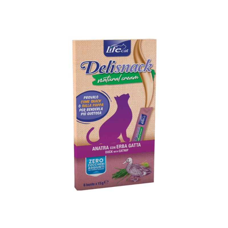 Life Cat Delisnack Natural Cream Snack Naturale per Gatti Black Friday Prezzi