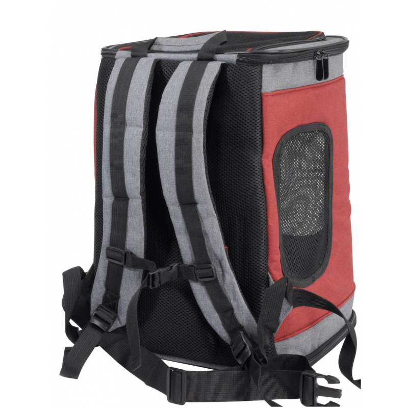 Zainetto Pet per Cani e Gatti Grigio e Rosso Sconto