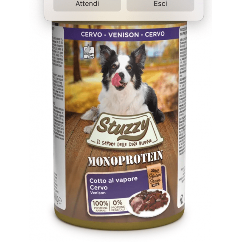 Stuzzy Monoprotein Cibo Umido per Cani Offerta esclusiva