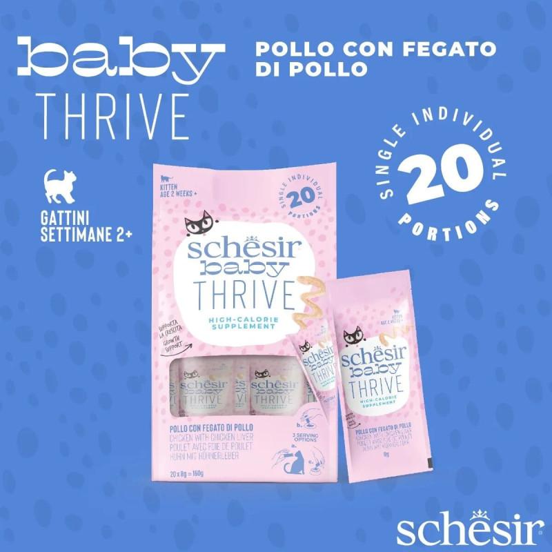 Schesir Baby Thrive Pollo con Fegato Supplemento per Gattini Super Saving Price