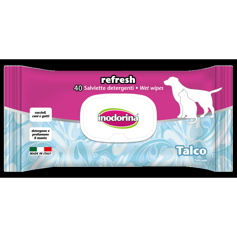 Inodorina Salviette Refresh Everyday per Cani e Gatti Esporta salva