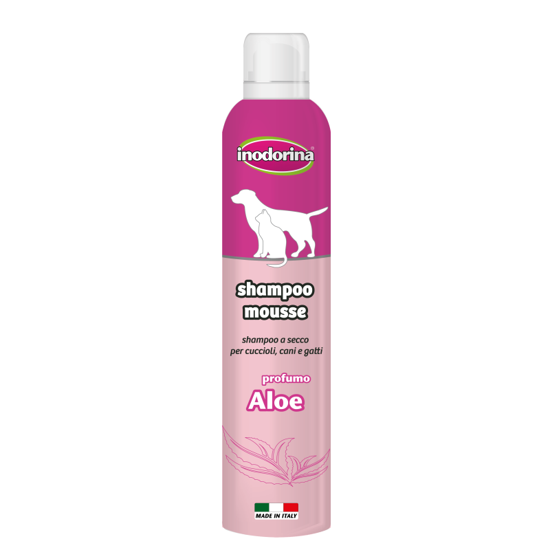 Inodorina Shampoo Mousse a Secco per Cani e Gatti