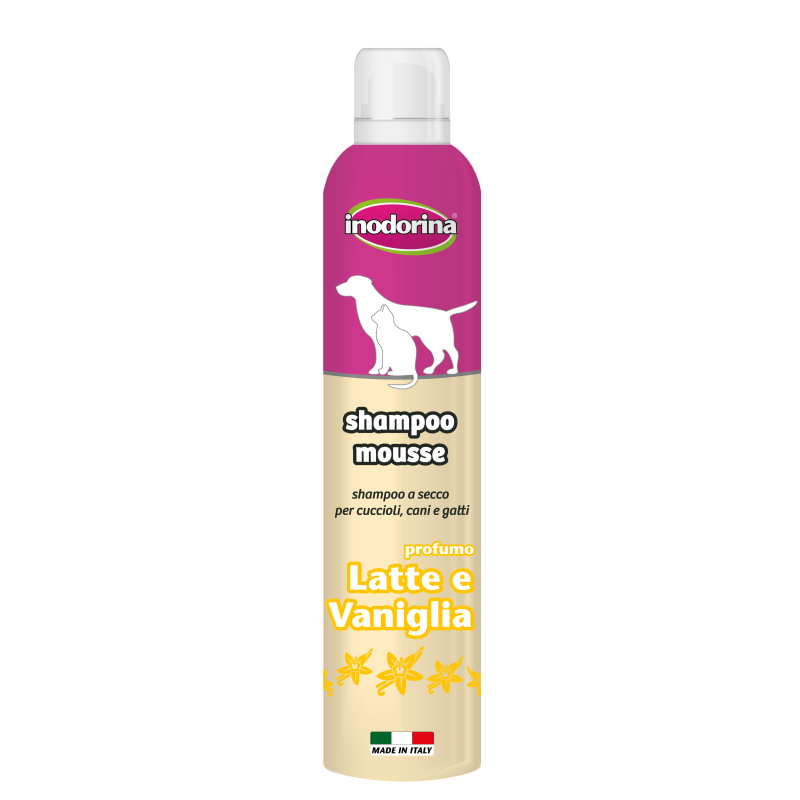 Inodorina Shampoo Mousse a Secco per Cani e Gatti Duty-free