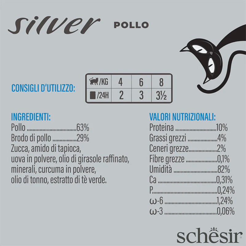 Schesir Silver Mousse Cibo Umido per Gatti Anziani Sconto