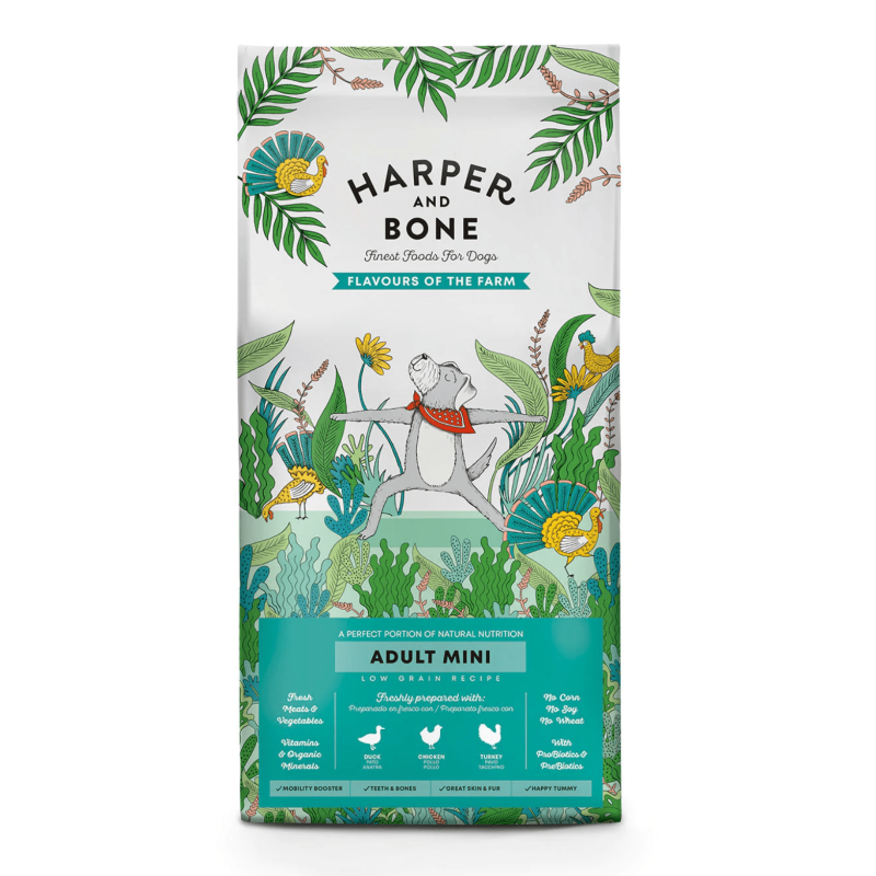 Harper and Bone Flavours of the Farm Adult Dog Mini per Cani di Piccola Taglia