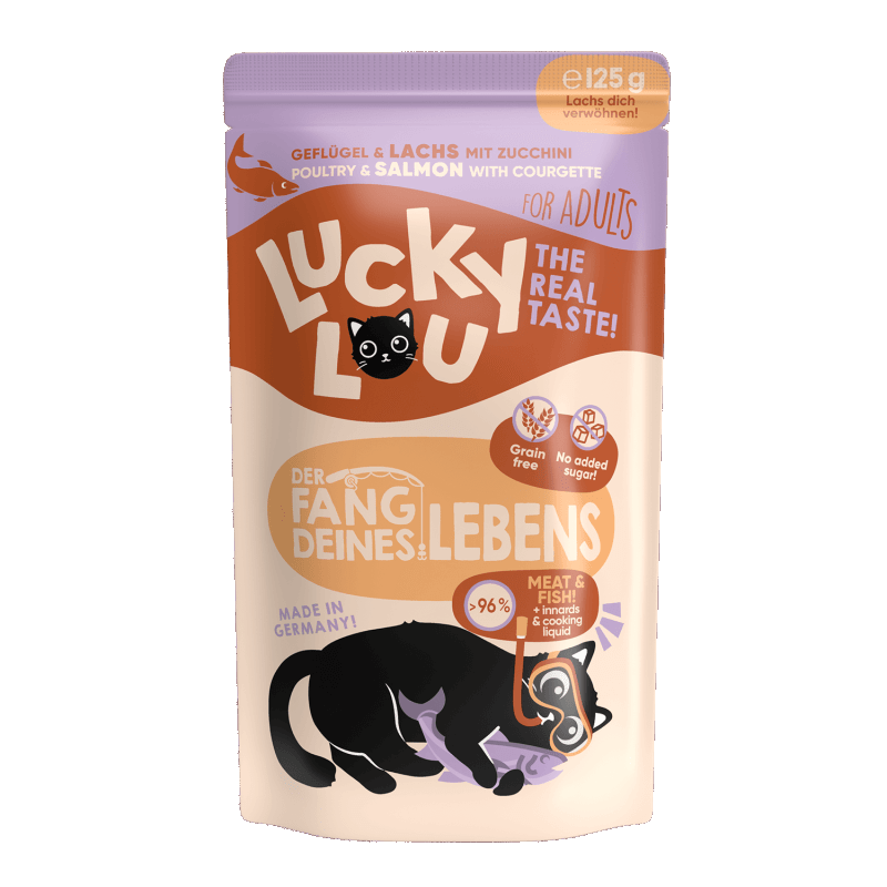 Lucky Lou Adult Cibo Umido per Gatti Adulti e Sterilizzati 16 bustine da 125 gr