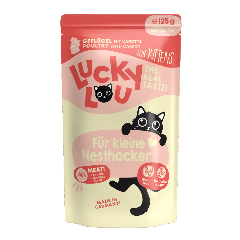 Lucky Lou Kitten Cibo Umido per Gattini 16 bustine da 125 gr