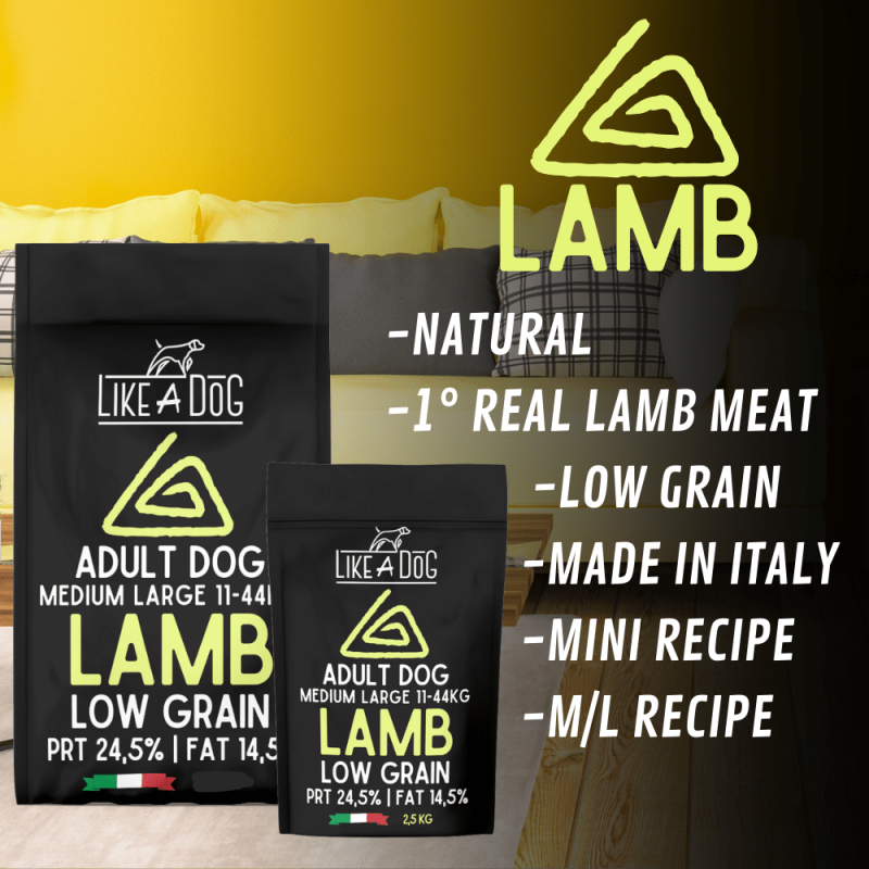 Like A Dog Low Grain Lamb Medium Large per Cani Bestseller