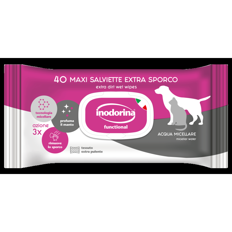 Inodorina Salviette Sensitive Extra Sporco per Cani e Gatti Fino al 60% di sconto