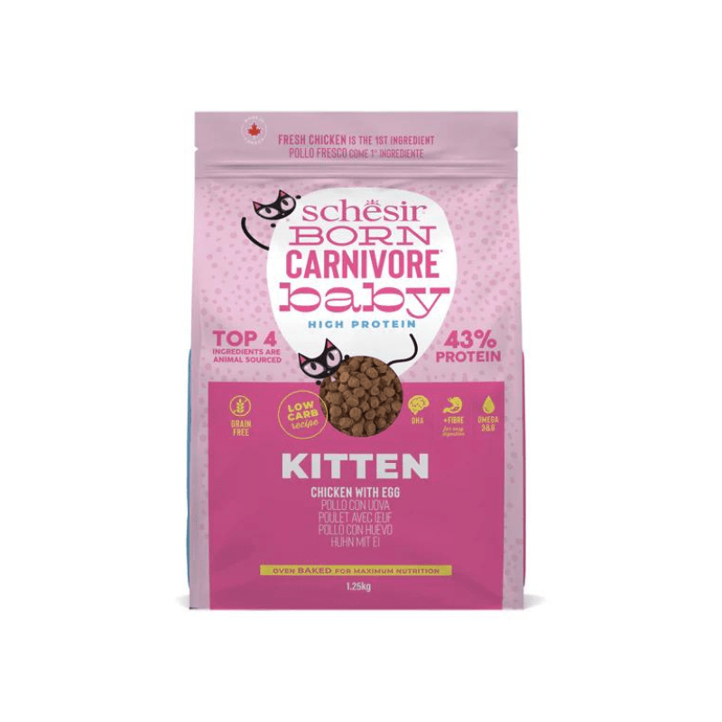 Schesir Born Carnivore Baby Pollo con Uova per Gattini Qualità Garantita