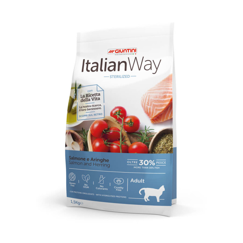 ItalianWay Sterilized Salmone e Aringhe per Gatti Sterilizzati Shopping Online