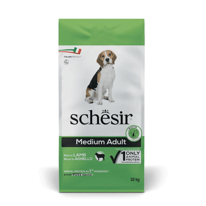 Schesir Dog Medium Adult con Agnello per Cani Presa