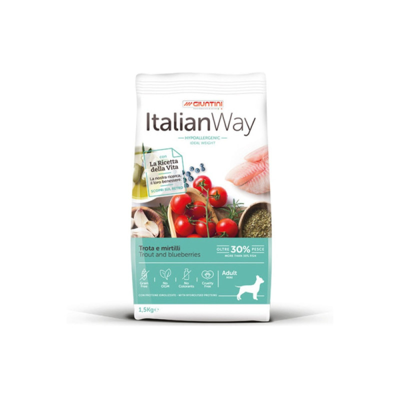 ItalianWay Ideal Weight Mini Trota e Mirtilli per Cani Online