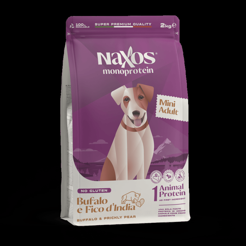 Naxos Monoprotein Adult Mini Bufalo e Fico India per Cani