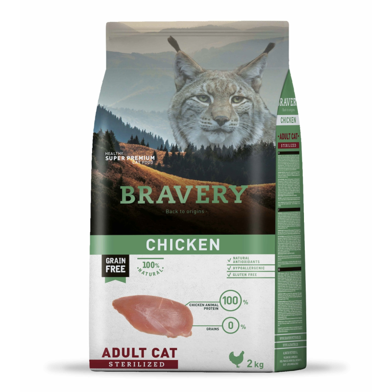 Bravery Adult Cat Sterilized al Pollo per Gatti Offerte esclusive