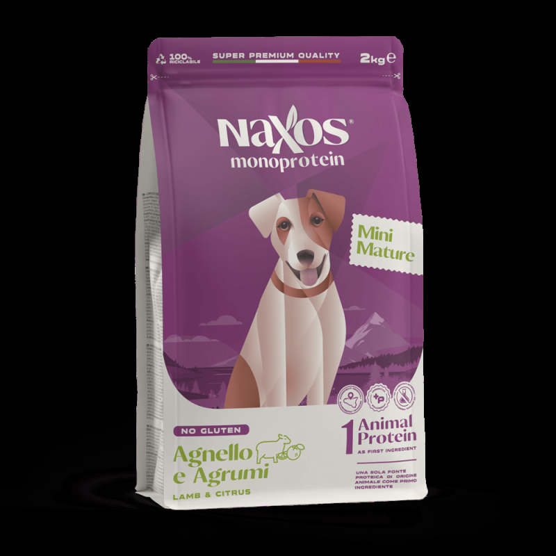 Naxos Monoprotein Mature Mini Agnello e Agrumi per Cani Grandi sconti