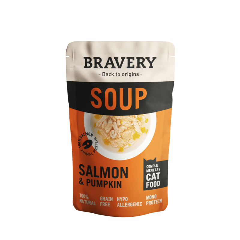 Bravery Adult Cat Soup Cibo Umido per Gatti Ritorno libero