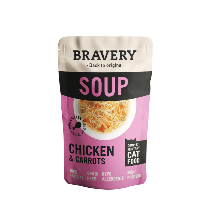 Bravery Adult Cat Soup Cibo Umido per Gatti Ritorno libero